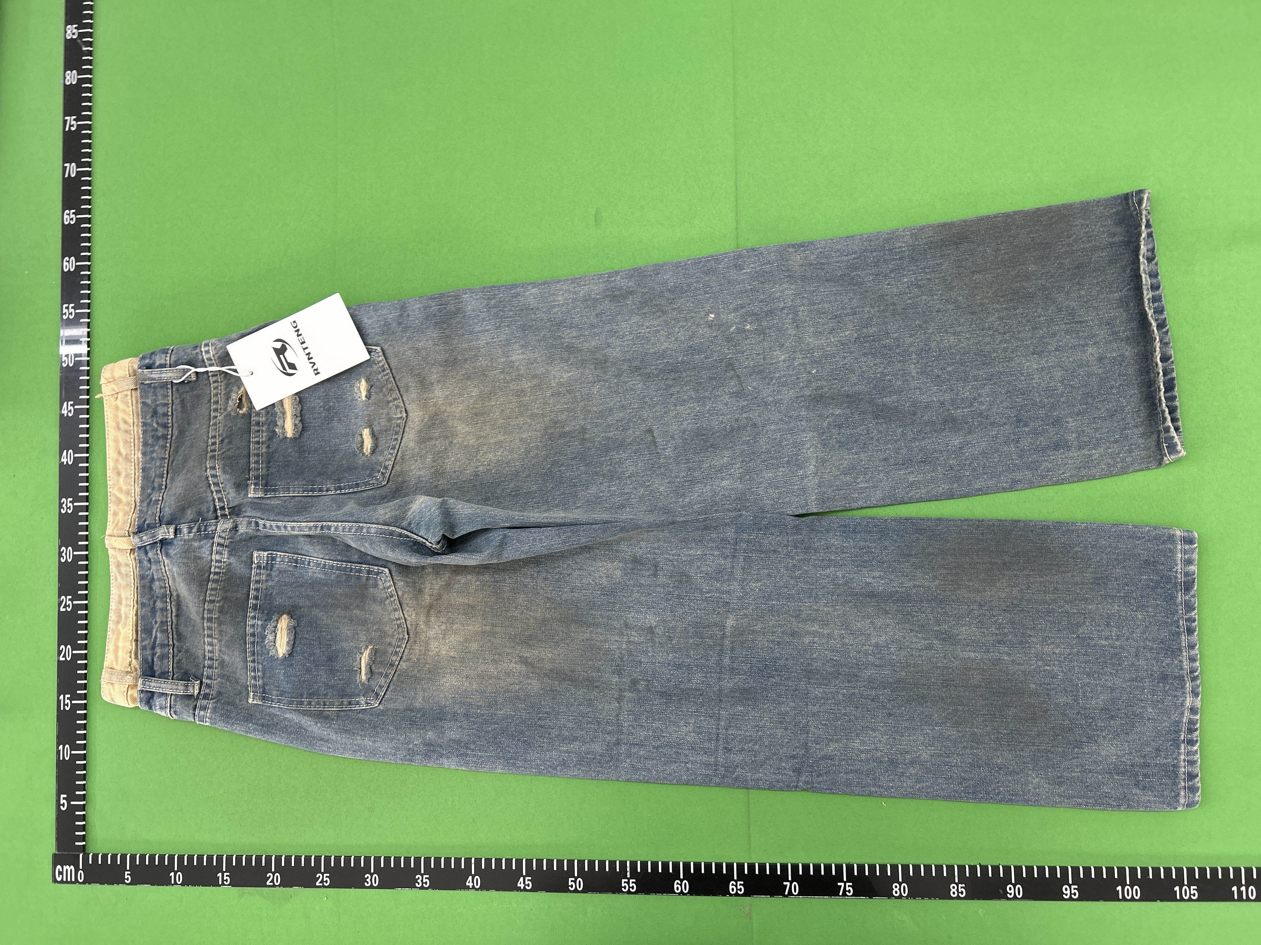 No name black double waist Jeans