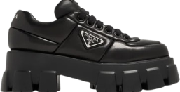 Prada Monolith padded leather lace-up shoes